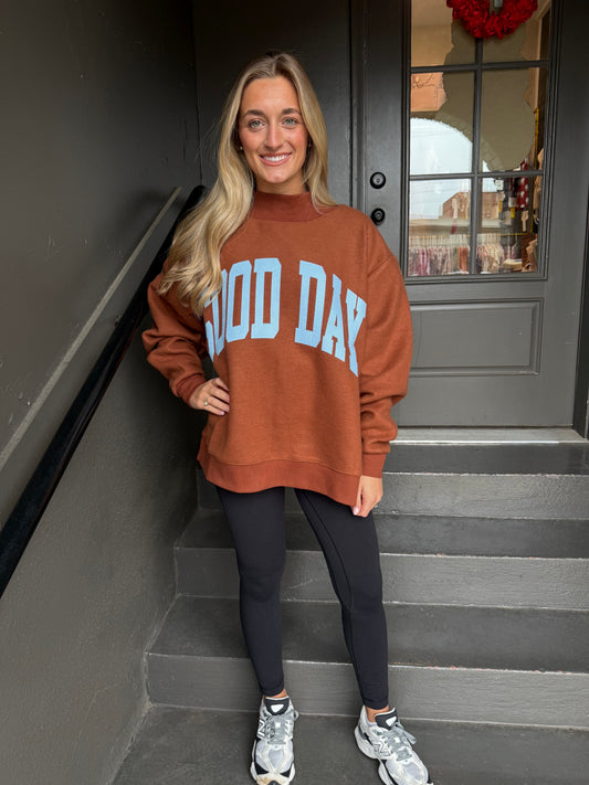 GOOD DAY* Reversible Mock Sweatshirt