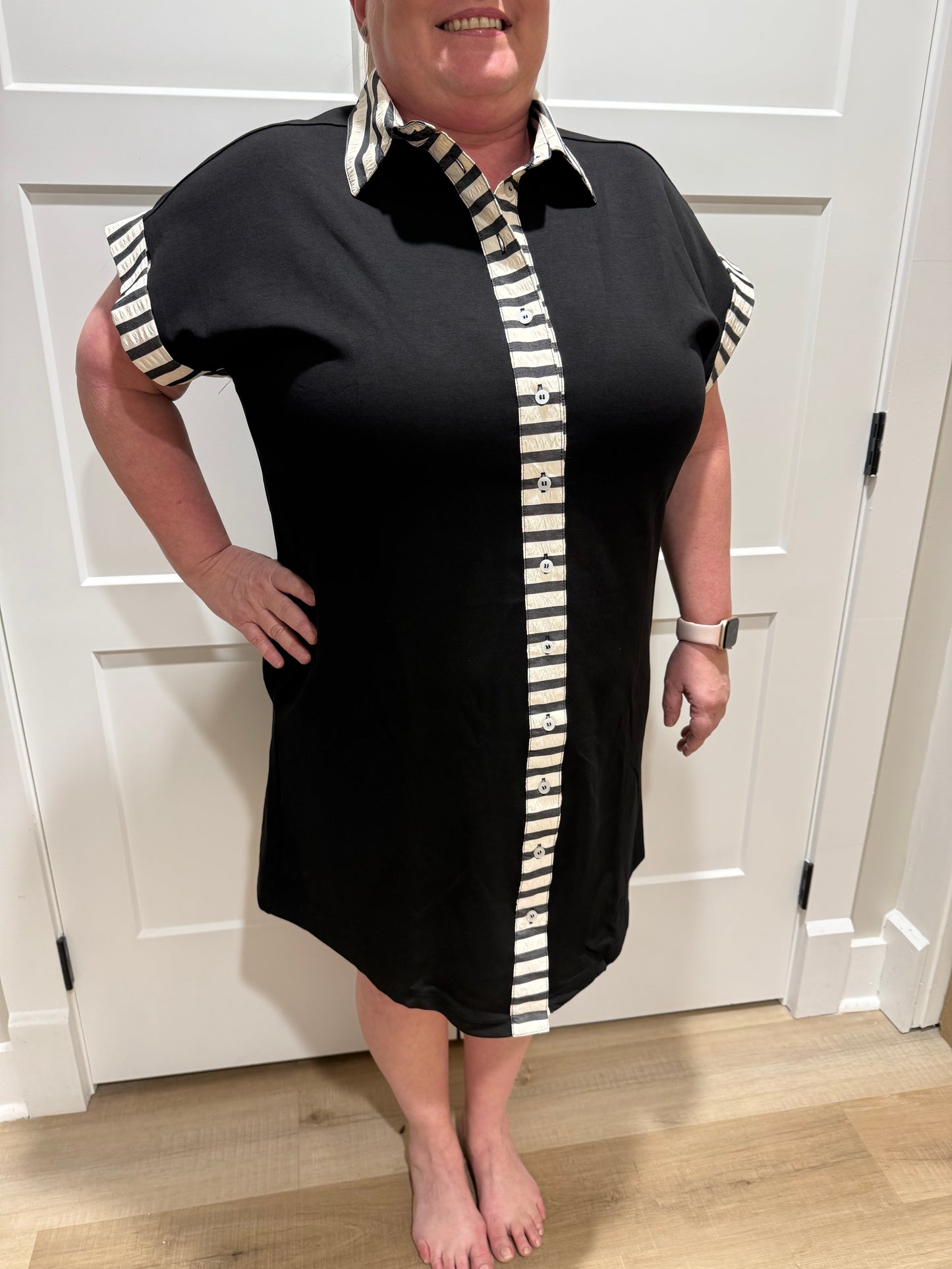 Clean Lines Button Up Dress