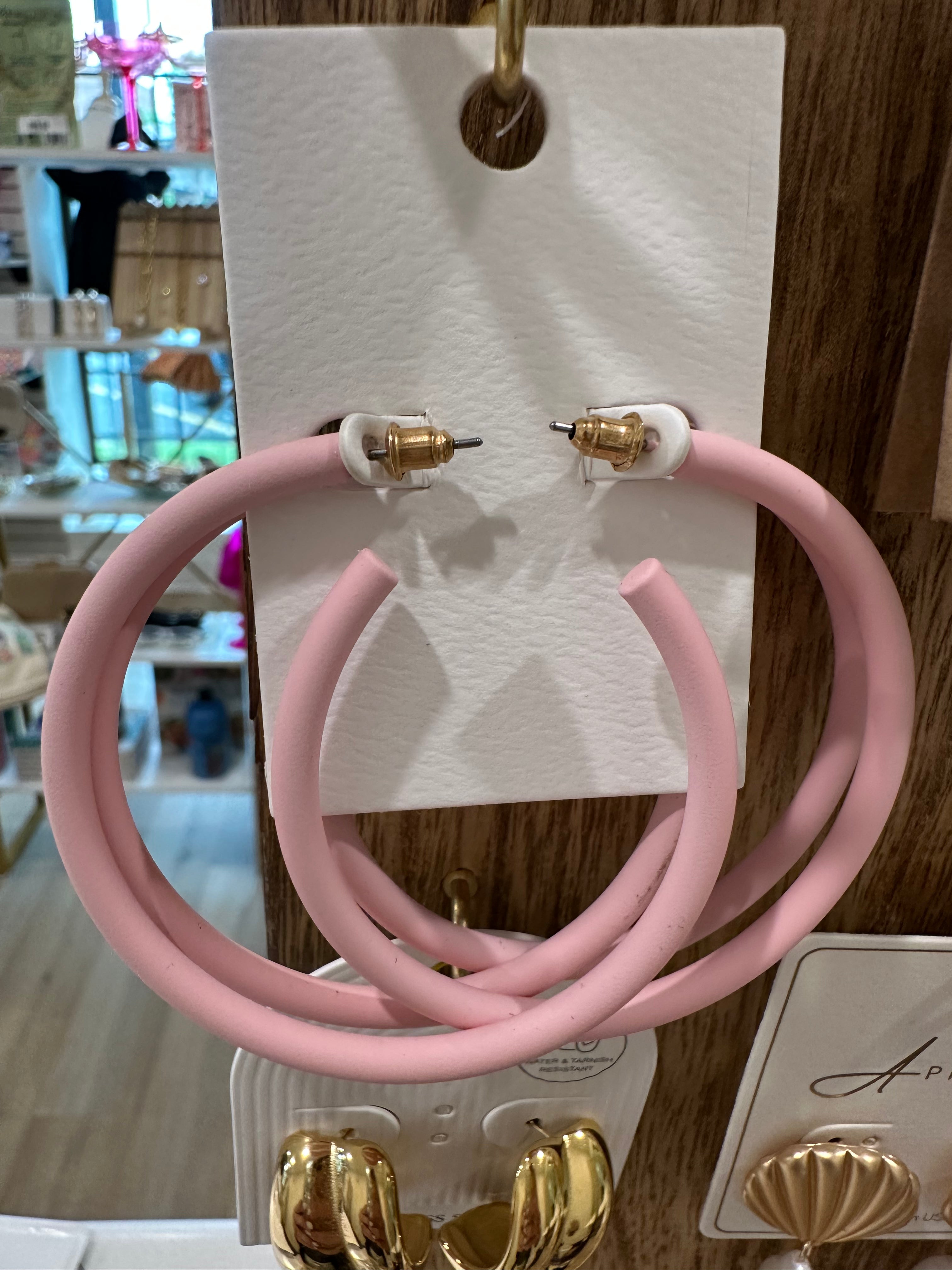 Pretty in Pink Hoops