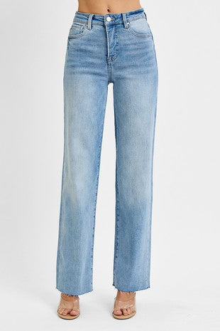 High Rise Straight Jeans