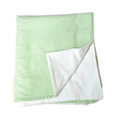 Zsa Zsa & LoLLi - Beach Towel, Seersucker, Monogram, Embroidery: Blue