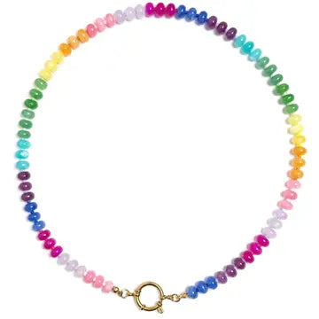 Colorful Gemstone Candy Charm Necklace