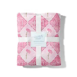 Phi Mu Flannel Fleece Blanket