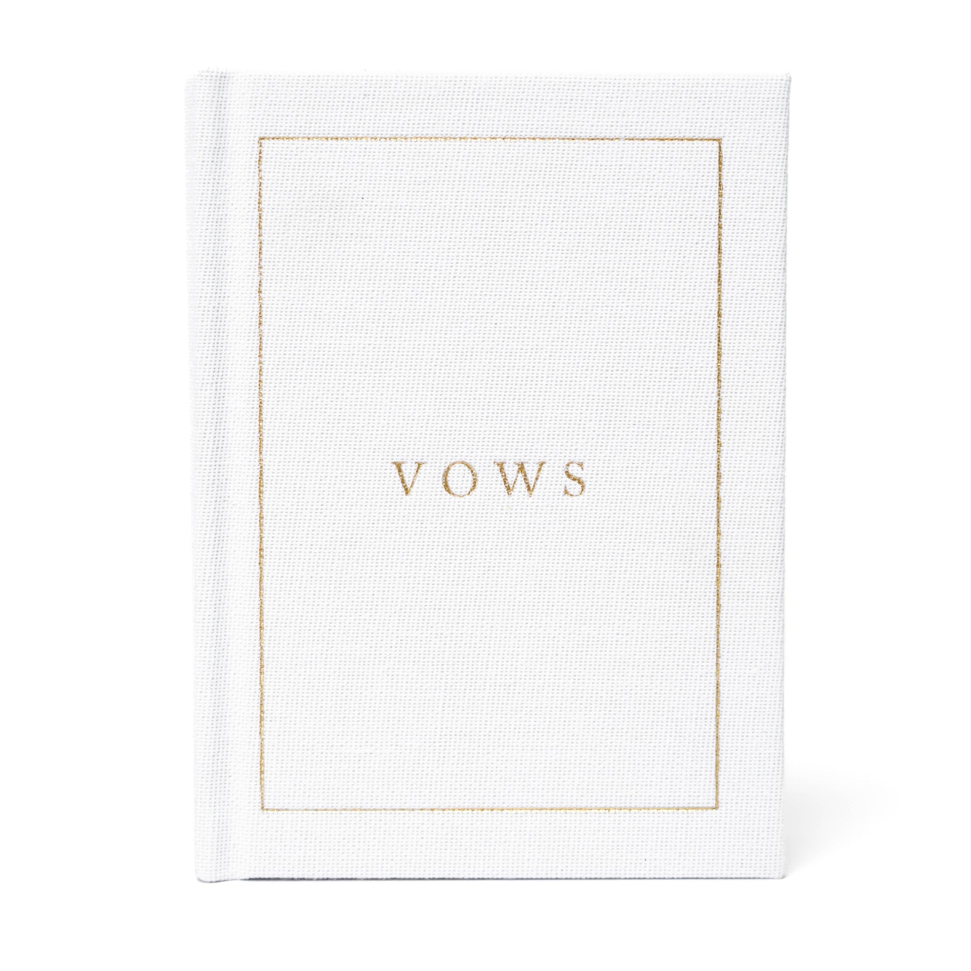 Duncan & Stone Paper Co. - Wedding Vow Books - Wedding Keepsake Book w/Gold Foil Linen: Gray