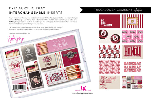 11 x 17 Gameday Tuscaloosa Insert Set of 10