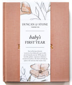 Duncan & Stone Paper Co. - Baby's First Year Memory Book & Photo Album | Mother's Day: Sky Blue