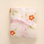 The Darling Effect - Cozy Dreams Luxe Blanket-Scalloped Floral Pink