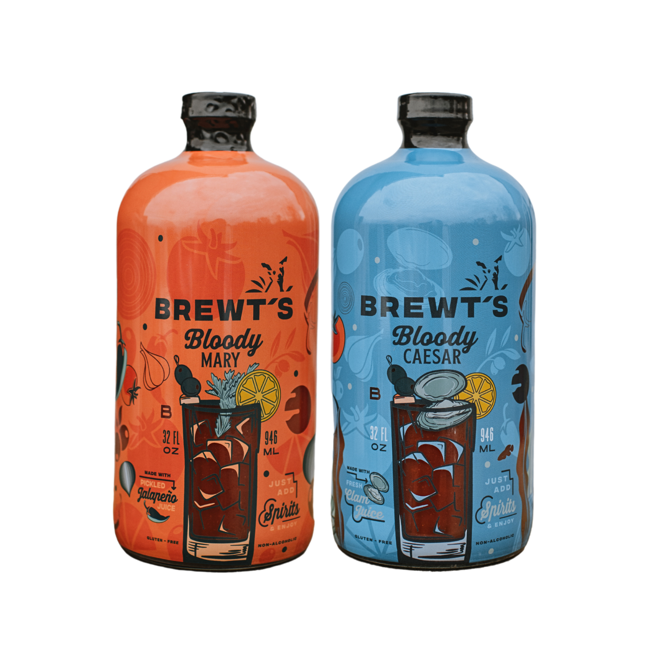 Brewt's - Bloody Caesar | All-Natural - A lighter Bloody Mary Mix 32oz