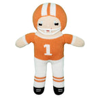 Petit Ami & Zubels - Football Player Knit Dolls: Red/White / 7" Rattle