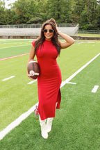 Sideline Slit Midi Dress