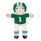 Petit Ami & Zubels - Football Player Knit Dolls: Red/White / 7" Rattle