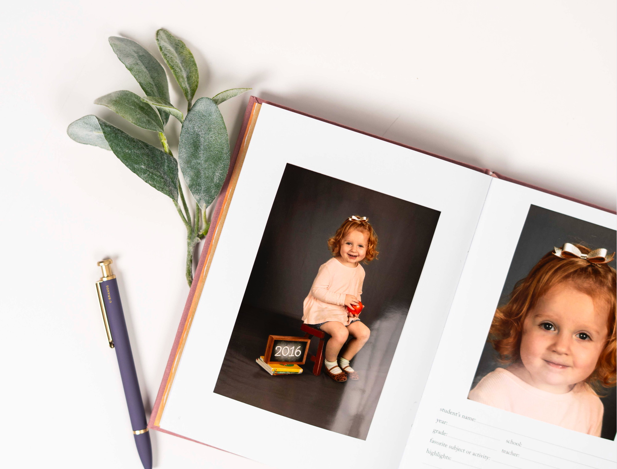 Duncan & Stone Paper Co. - School Memory Book | Durable School Photo Book: Blue