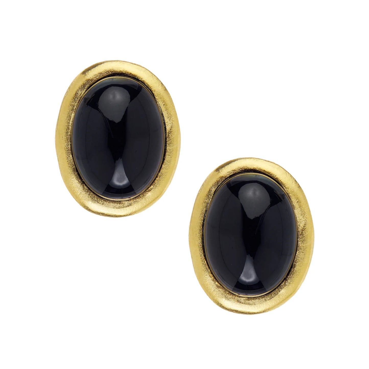 Susan Shaw - Gold Oval Earrings