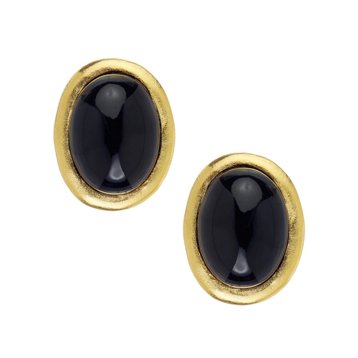 Susan Shaw - Gold Oval Earrings