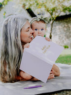 Duncan & Stone Paper Co. - Baby's First Year Memory Book & Photo Album | Mother's Day: Sky Blue