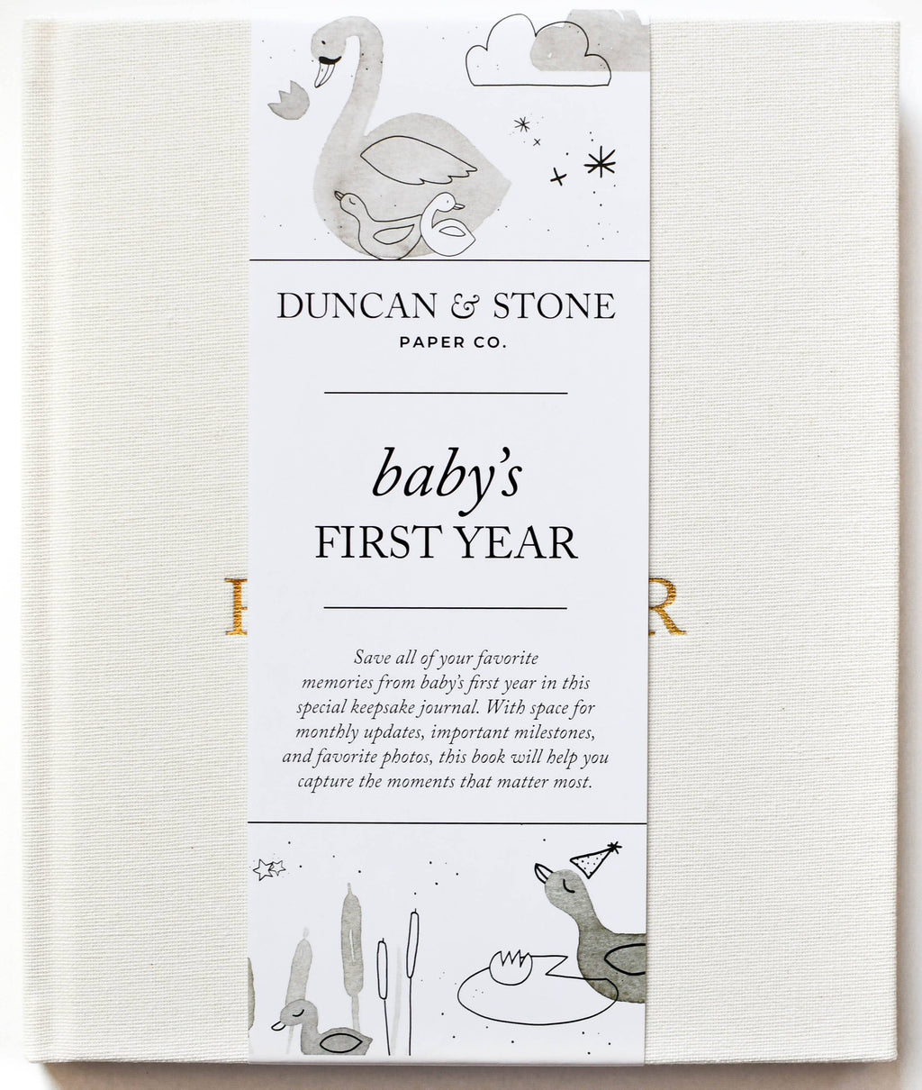 Duncan & Stone Paper Co. - Baby's First Year Memory Book & Photo Album | Mother's Day: Lilac