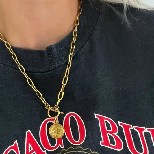 Chan Sutt Pearls - Coin Necklace
