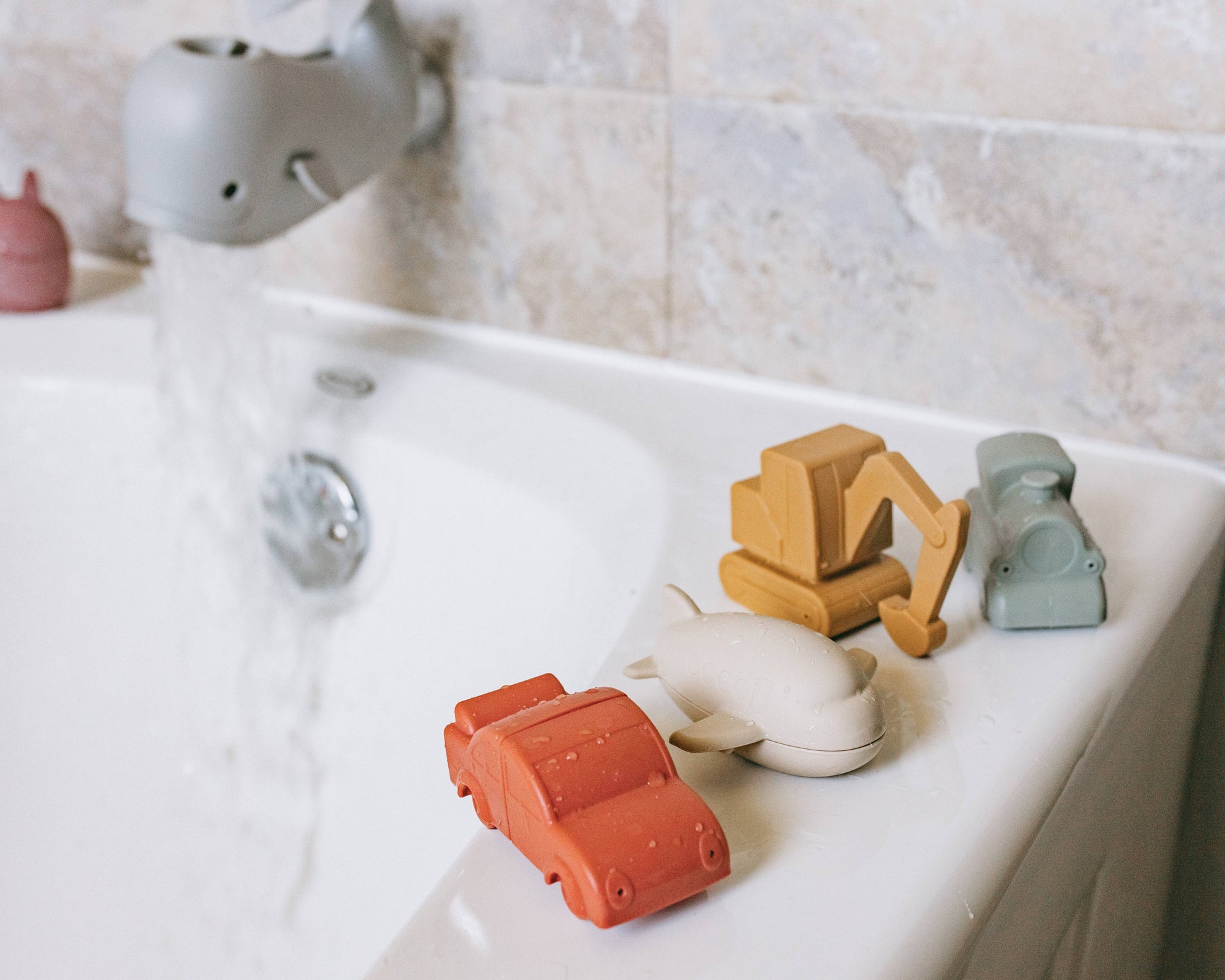 Brooklyn Neutral - Vehicle Bath Toy Set