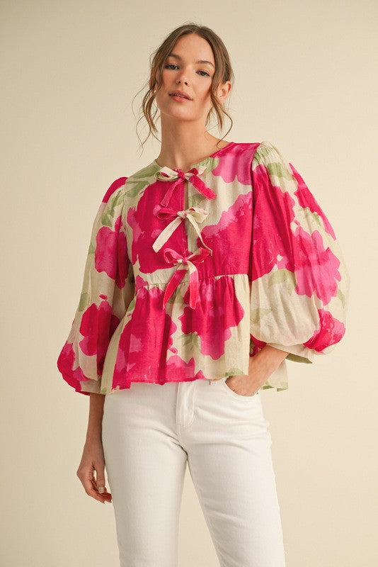 Floral Bow Top