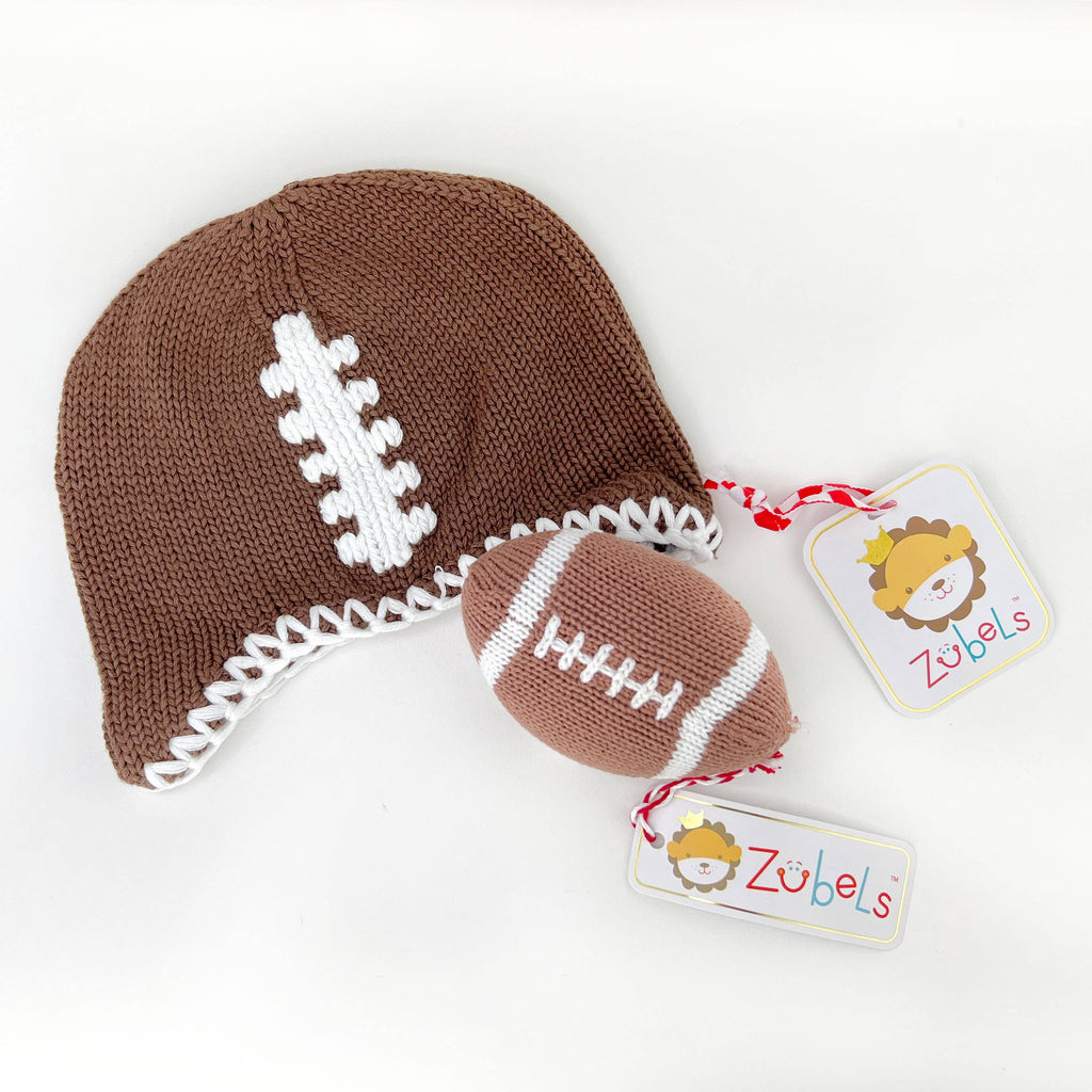 Petit Ami & Zubels - Phil the Football Knit Rattle: 5" Rattle