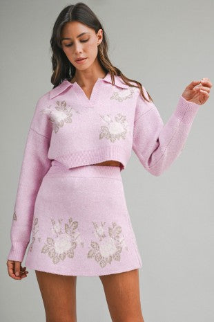 Sweet Peony Skirt Set