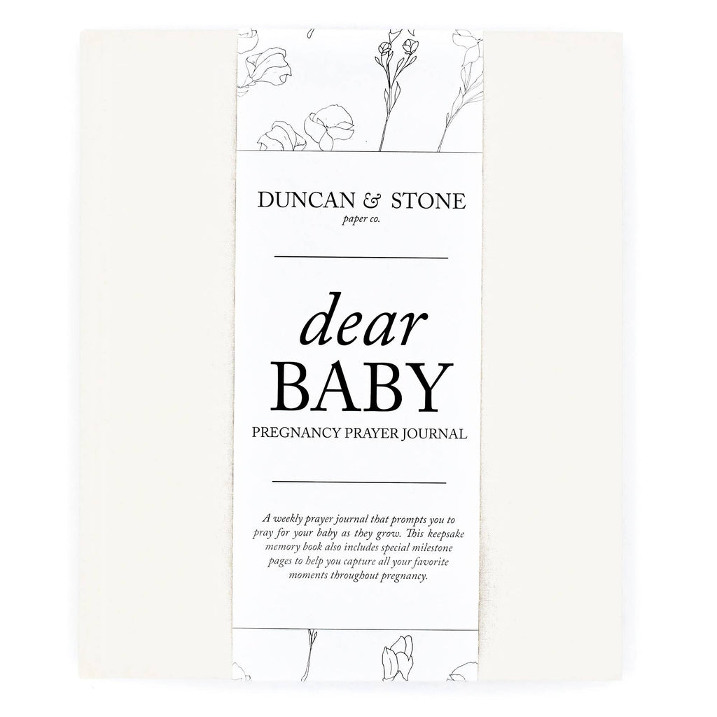 Duncan & Stone Paper Co. - Dear Baby: A Pregnancy Prayer Journal & Memory Book for Moms: Ivory
