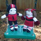 Petit Ami & Zubels - Football Player Knit Dolls: Red/White / 7" Rattle