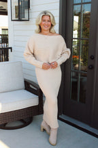 Chestnut Knit Midi Skirt Set