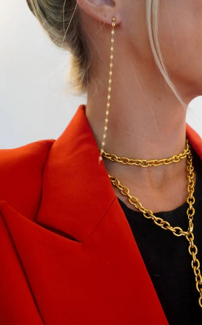 Chan Sutt Pearls - XL Dainty Chain Earrings