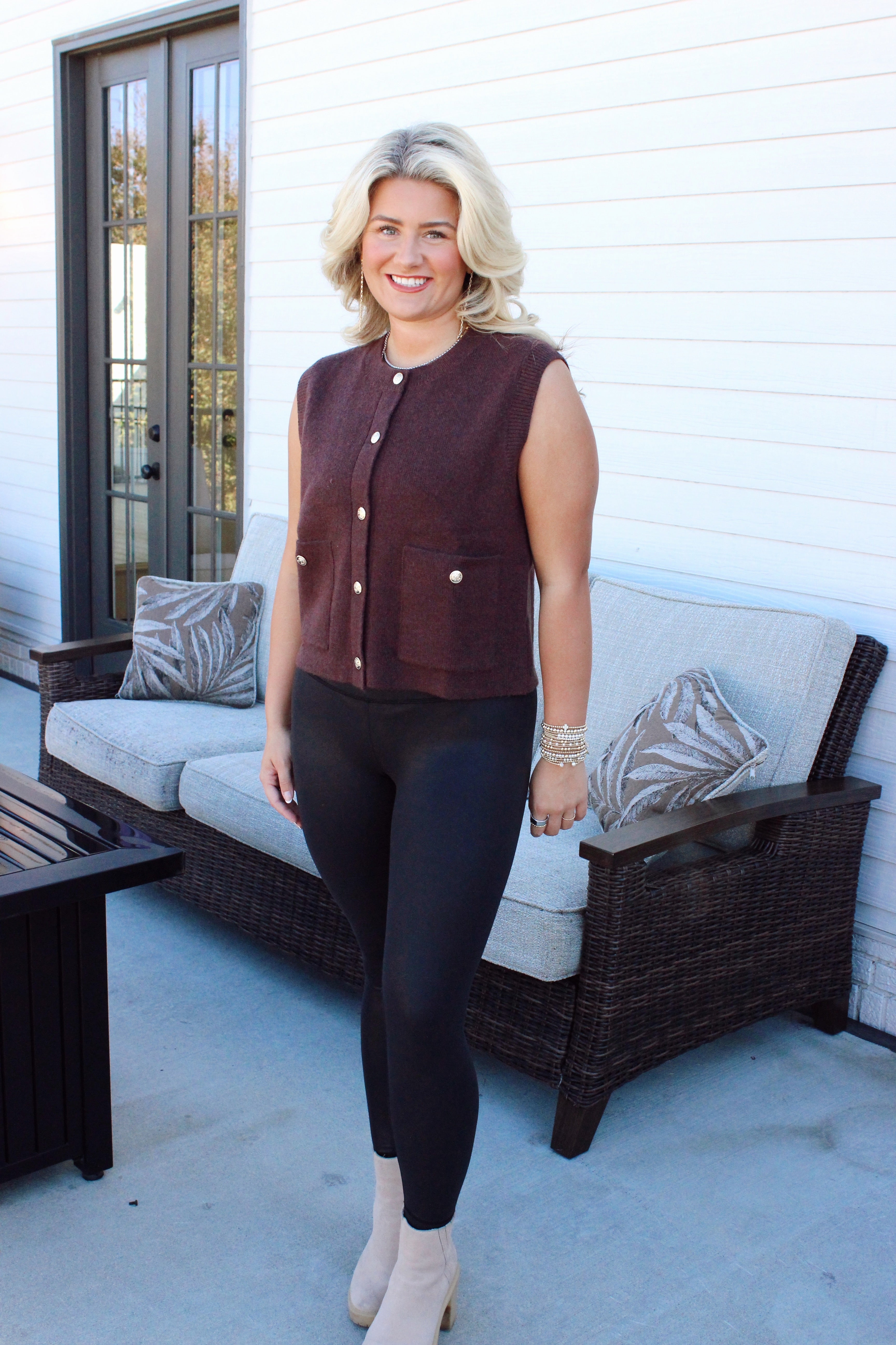 Birch & Wool Button Vest