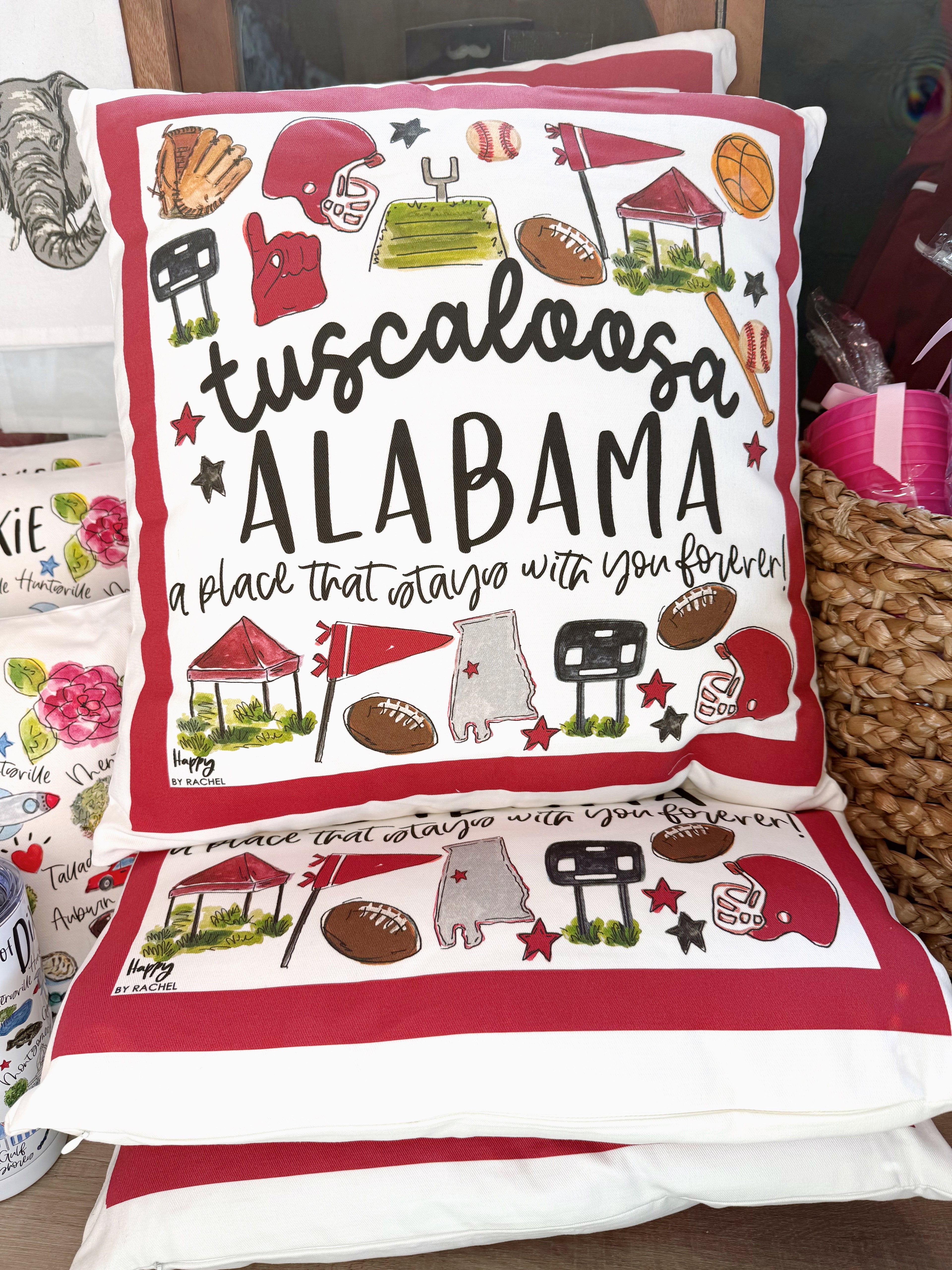 State of AL Double Sided Decorative Pillow