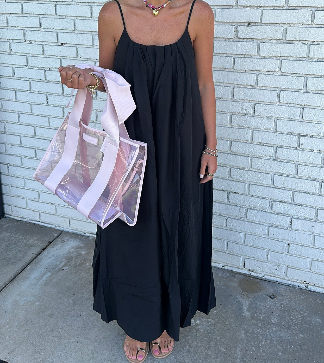 Tuck Pleat Maxi Dress