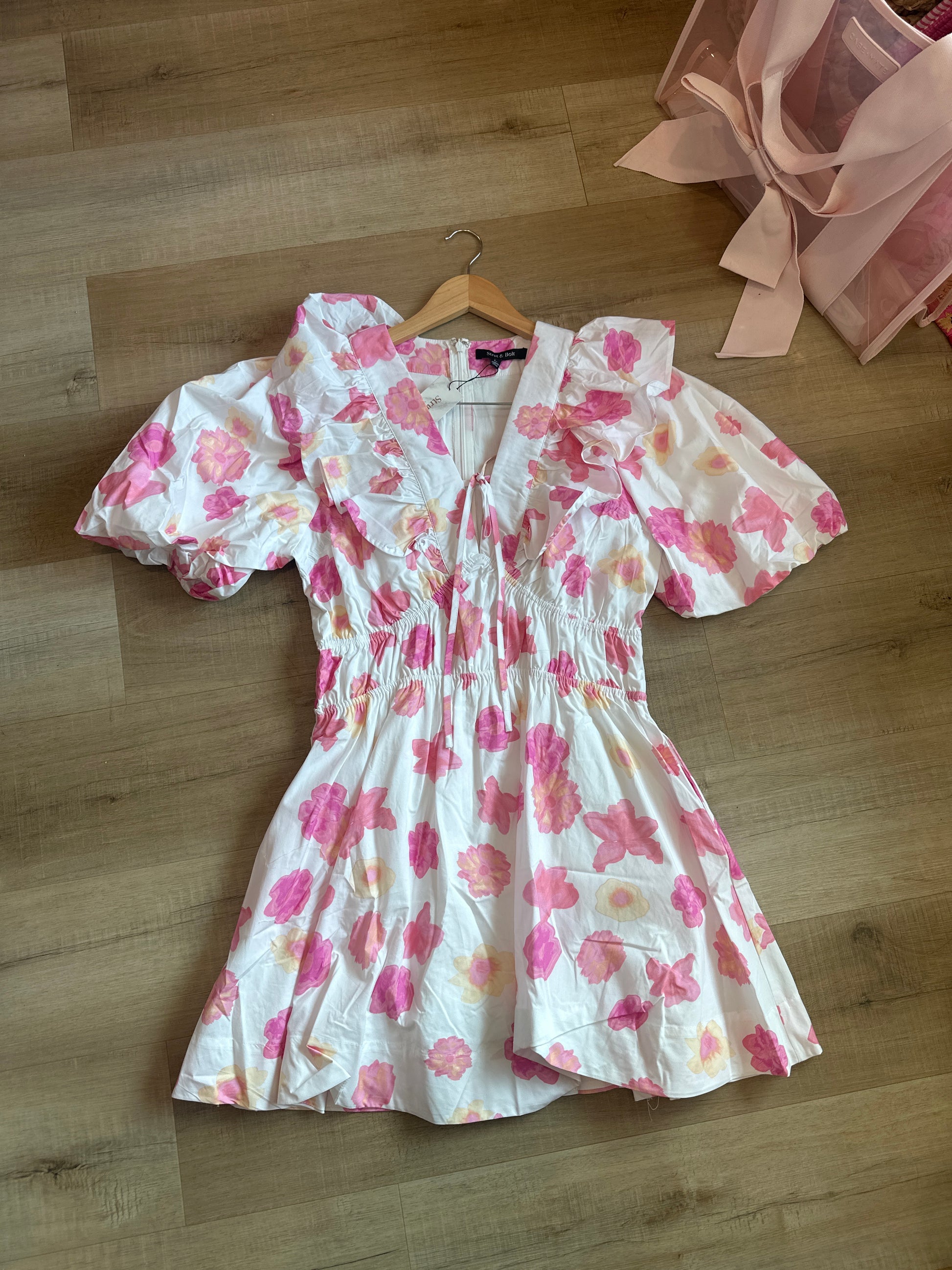 Fluffed Floral Dress