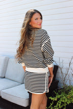 Stripe Me in Fall Skort Set