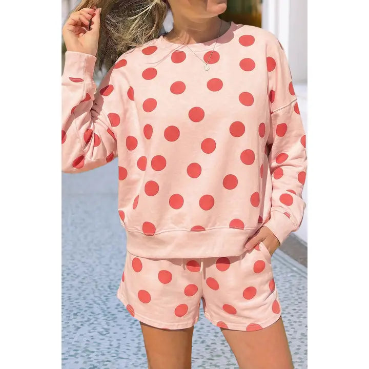 Poppy Polka Dot Short Set