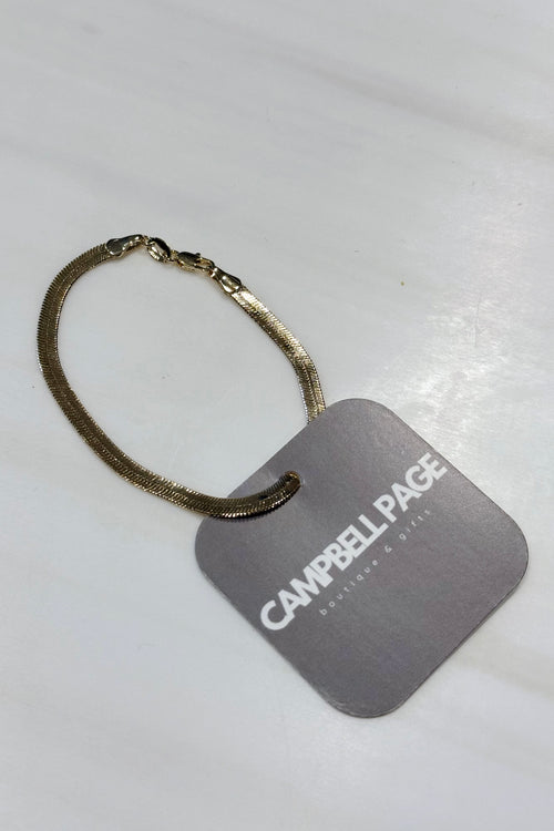 18k Herringbone Bracelet