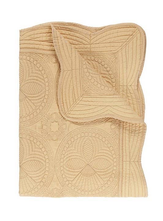 Zsa Zsa & LoLLi Monogram Blanks - Heirloom Quilt - Baby Quilt Blanket Swaddle Monogram: White