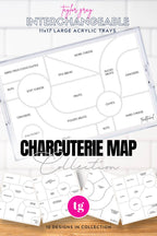 11 x 17 Charcuterie Map Insert Set of 10