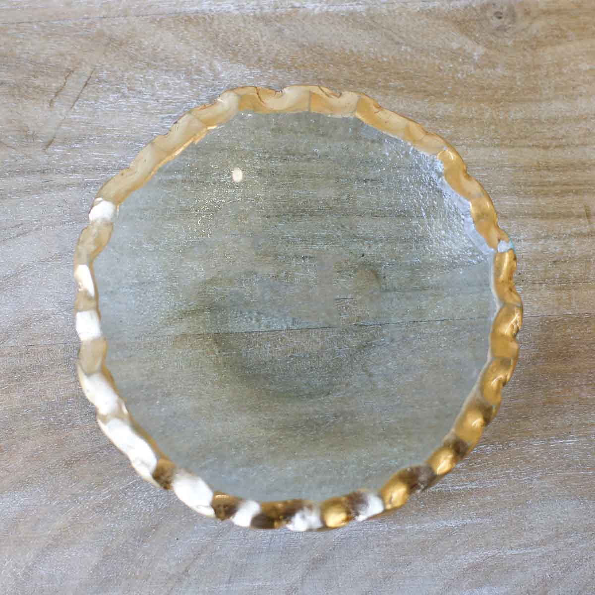 The Royal Standard - Fairbanks Tidbit Dish   Clear/Gold   5"