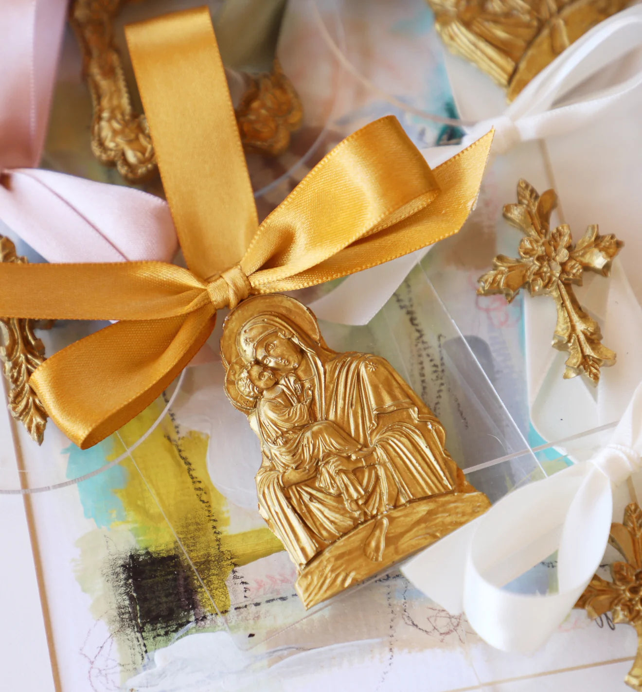 Designs by Grae - Mary & Jesus Intaglio Ornament