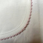 Zsa Zsa & LoLLi - Receiving Blanket (Picot Trim) Baby Gift, Embroidery, Mono: Pink