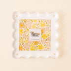 The Darling Effect - Square Scalloped Acrylic Frame-White