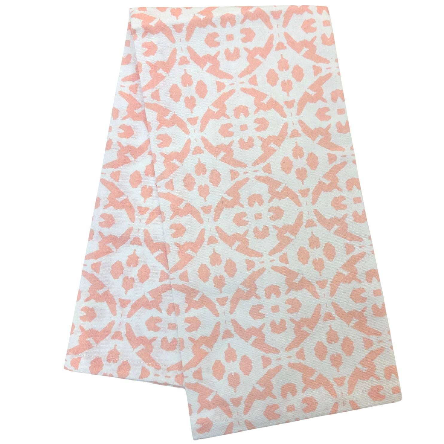 Laura Park Designs - Porto Tiles Blush Tea Towel: One Size