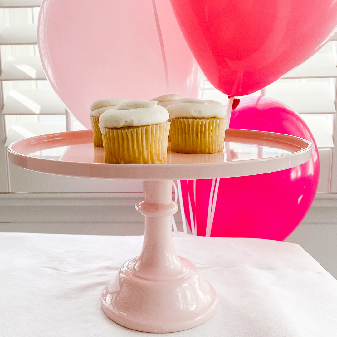 Sprinkles & Confetti Party Supplies - Light Pink Melamine Cake Stand | Cupcake Stand
