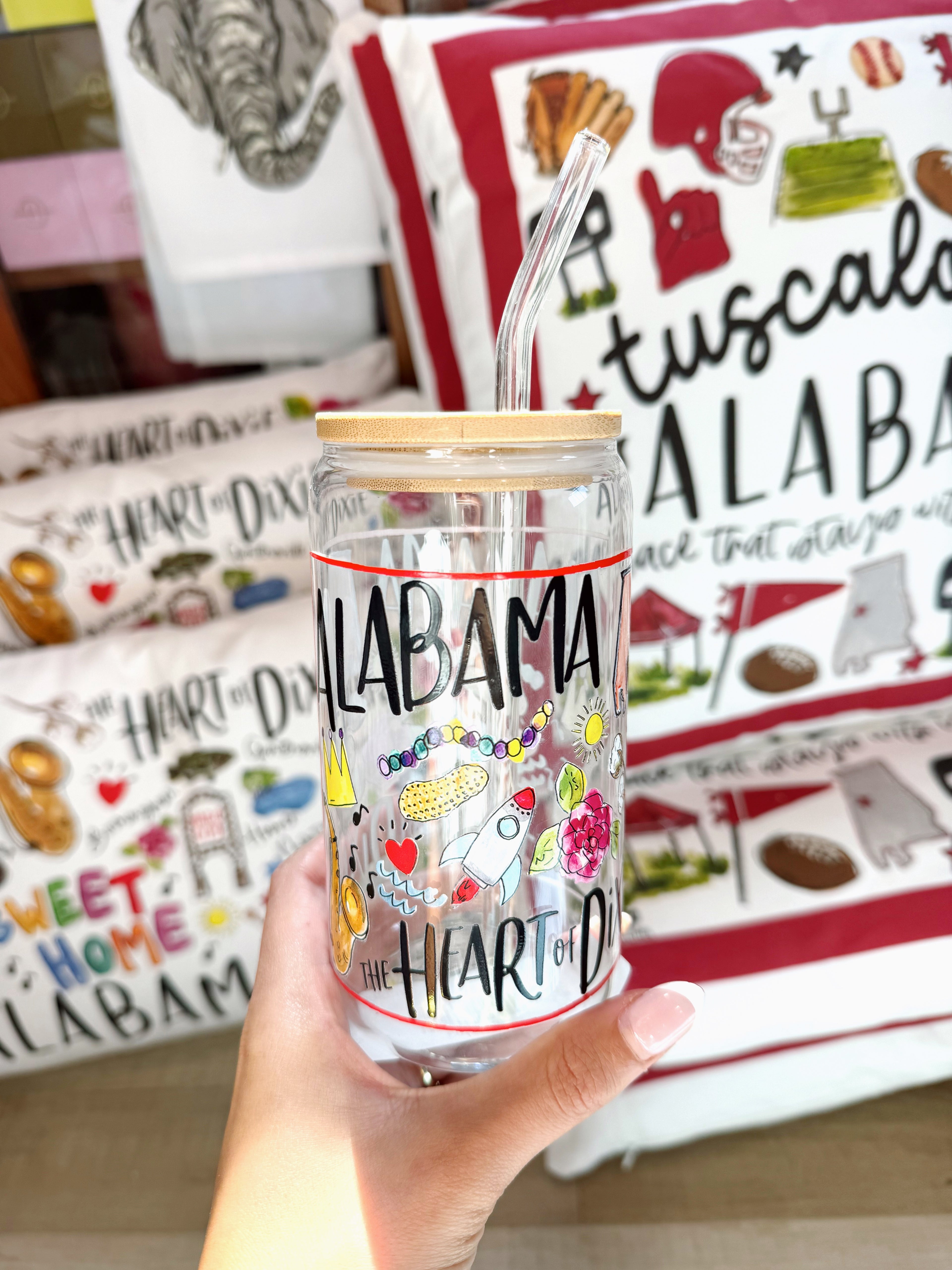 State of AL Glass Tumbler