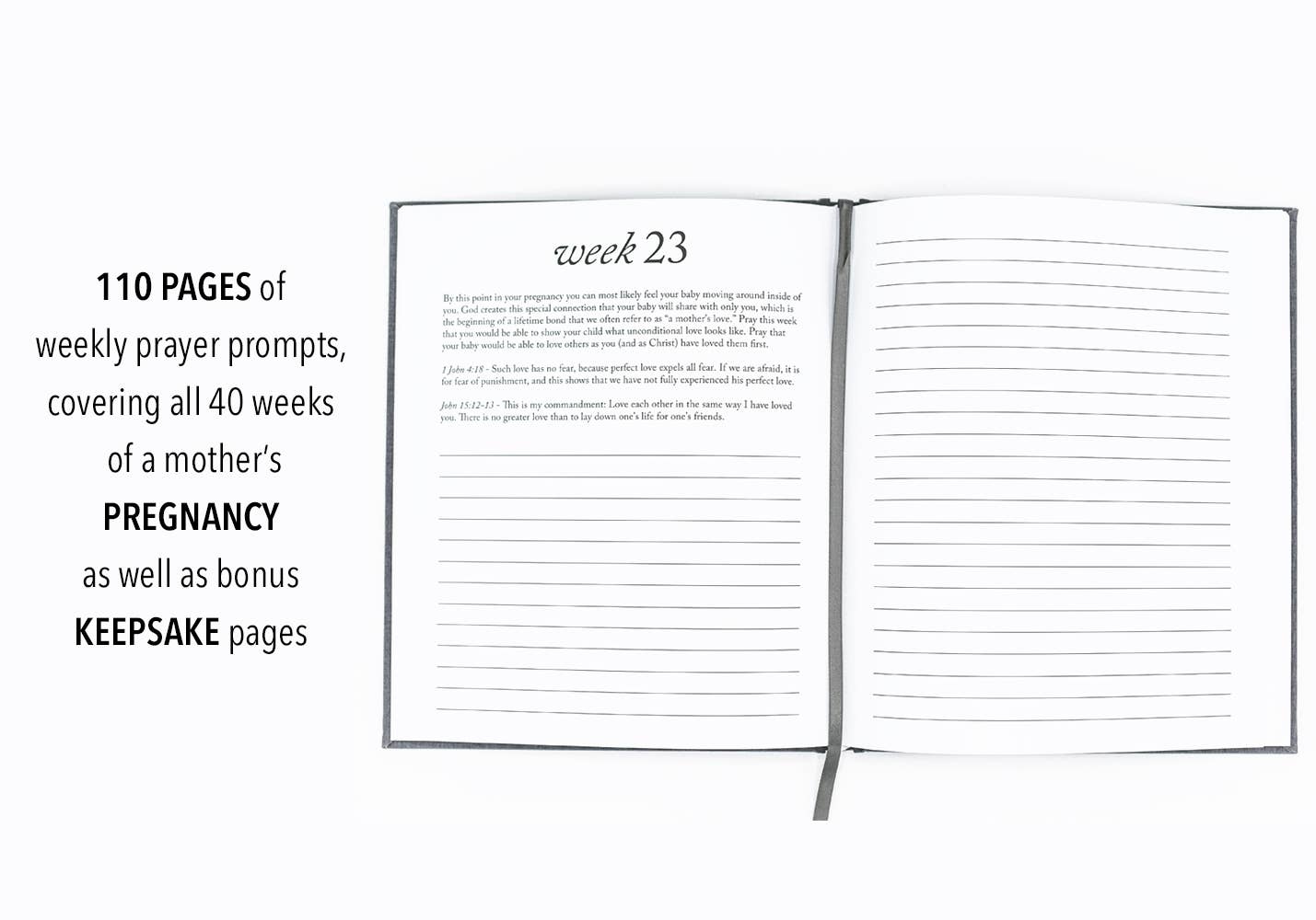 Duncan & Stone Paper Co. - Dear Baby: A Pregnancy Prayer Journal & Memory Book for Moms: Ivory