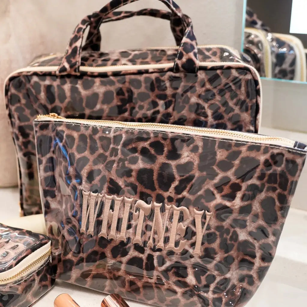 Kenz Kustomz - Leopard Clear Coat Bag For Embroidery
