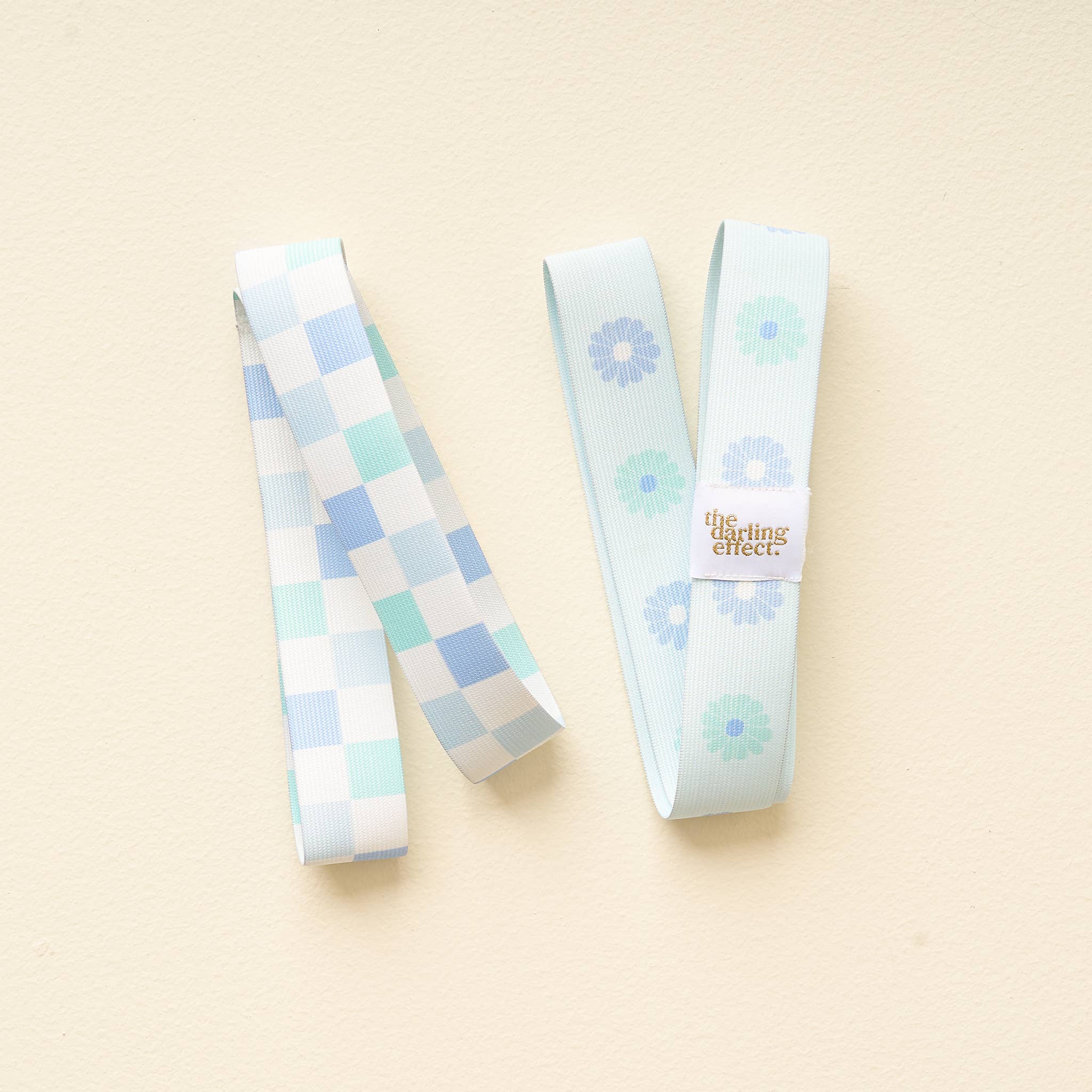 The Darling Effect - Stay-Put Towel Band-Check Blue