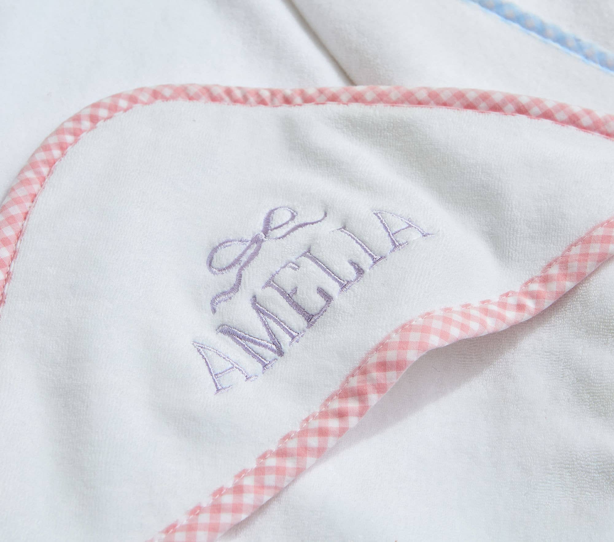 Zsa Zsa & LoLLi - Hooded Terry Cloth Towel Bath Set - Gingham: Blue
