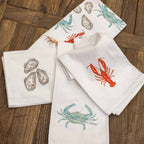 The Royal Standard - Crawfish Hand Towel   White/Red   20x28